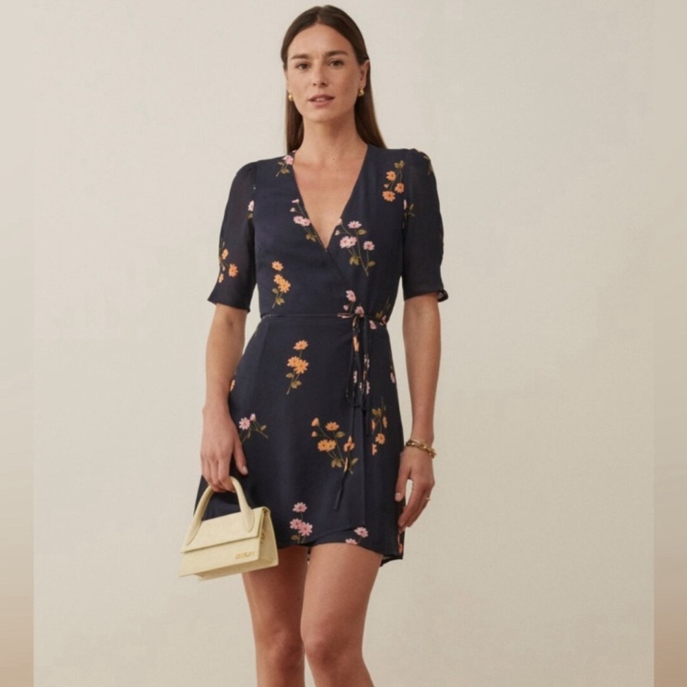 Reformation navy lucky dress